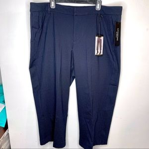 Liverpool Plus 20W Knit Cropped Stovepipe Navy NWT